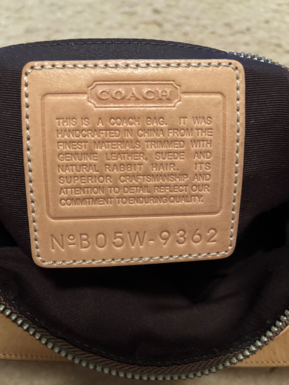 Coach 9362 Khaki Jacquard Leather Shoulder Crossbody Bag - Picture 7 of 7